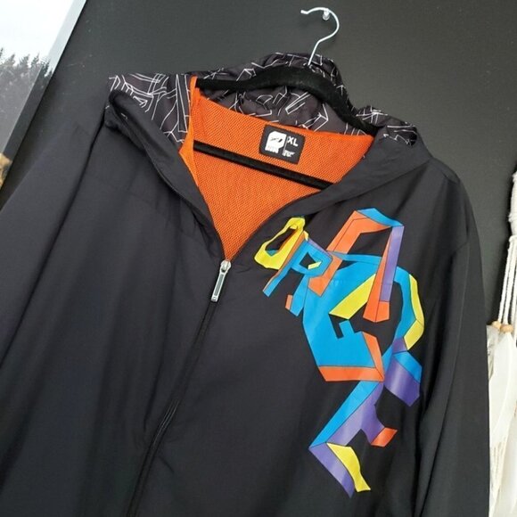 Orage GRAFFITI LOGO BLACK WINDBREAKER JACKET - Picture 2 of 5